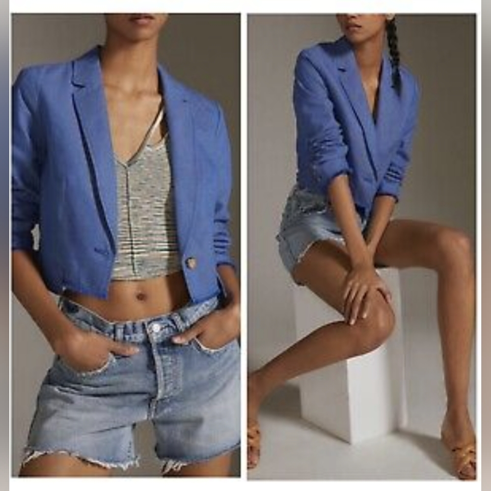 Anthropologie women's cropped jacket